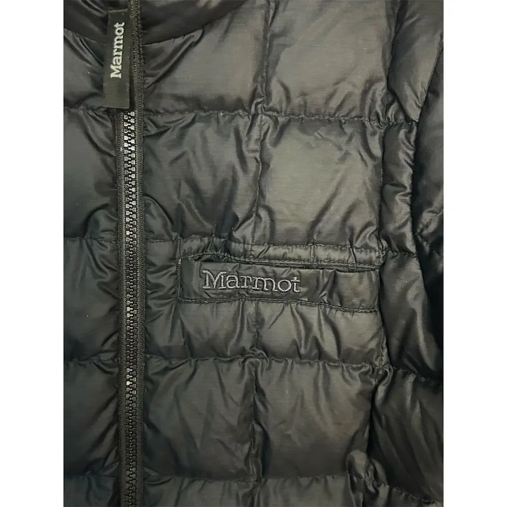 Marmot Kids Unisex Medium Black Down Puffer Jacket Winter Warm READ - Picture 2 of 13